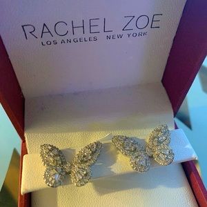 Rachel Zoe Sterling Silver Butterfly earrings- New in box